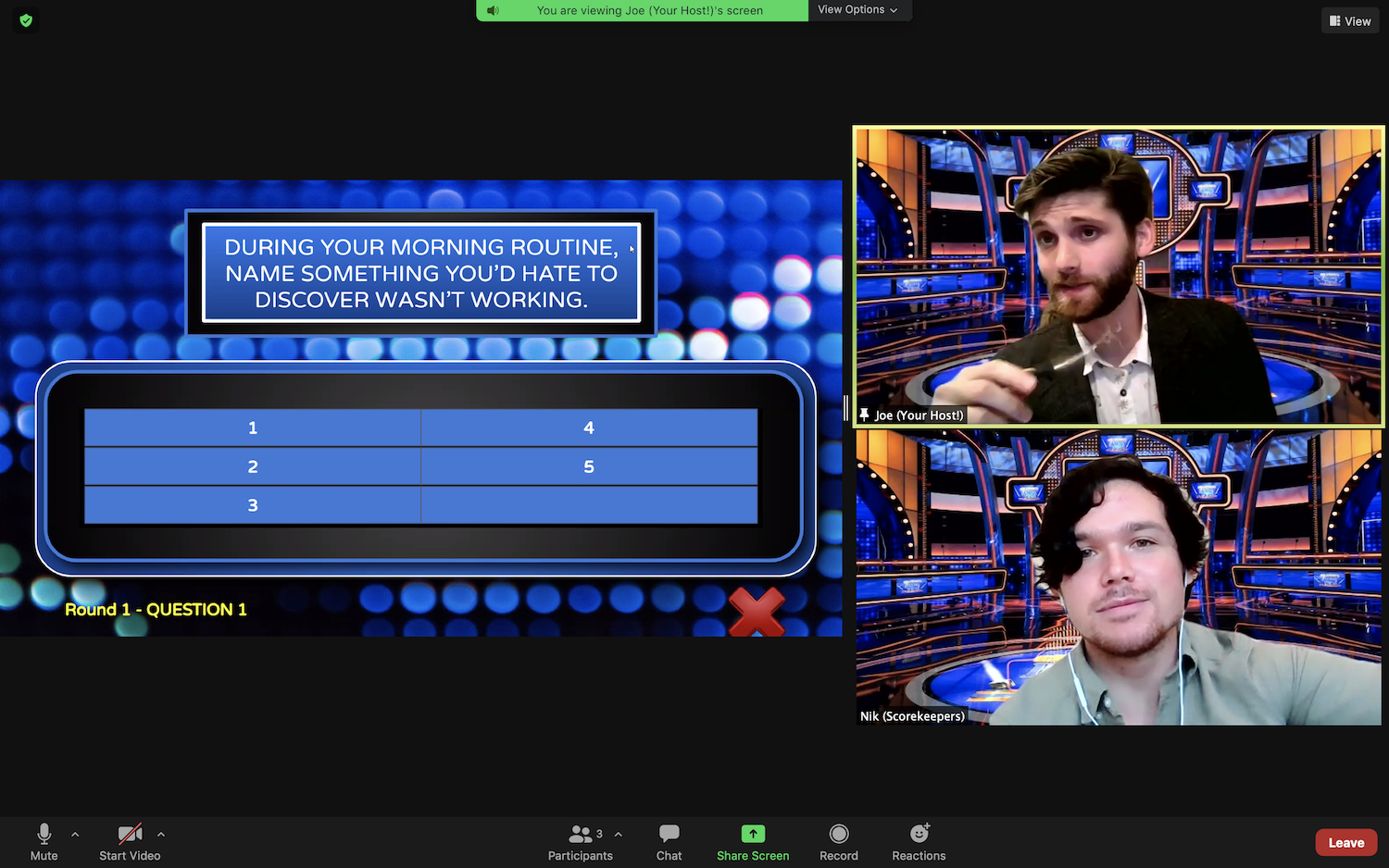 Coworker Feud Game Board Confetti 🎉